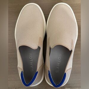 Brand new Rothy's Beige and Blue Women’s Slip-On Loafers size 9